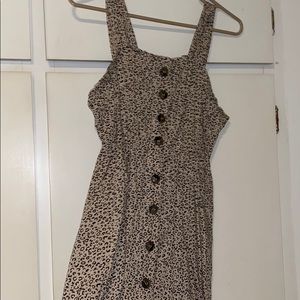 Brand new animal print button midi dress